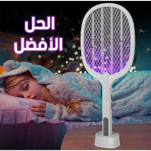 مضرب كهربائي قوي للقضاء على البعوض قابل للشحن