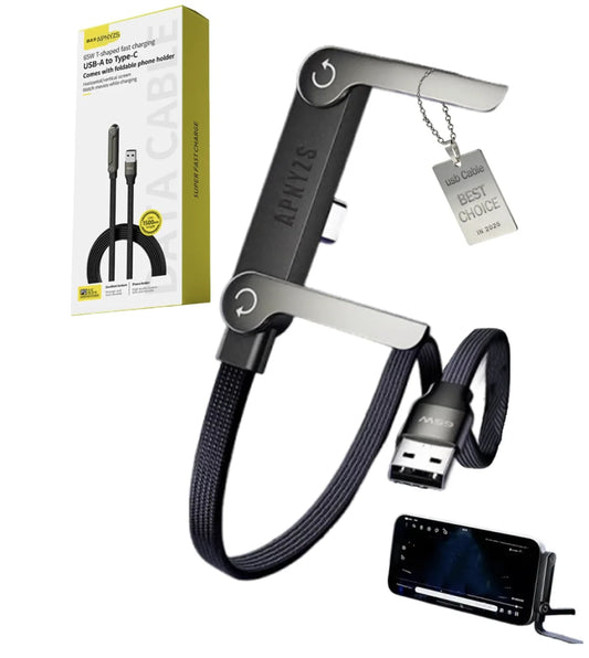 Câble de charge rapide pliage avec support 240w